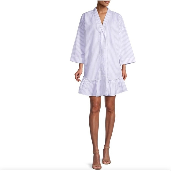 Harshman Dresses & Skirts - Harshman NWT Nebbi Caftan Striped Crossover Shirt Dress Sz.1X